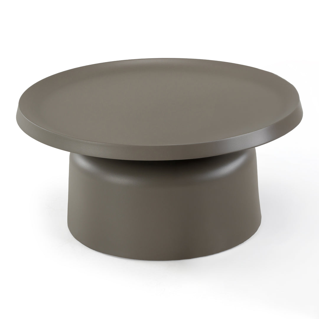Lanuza - Outdoor Taupe End Coffee Table