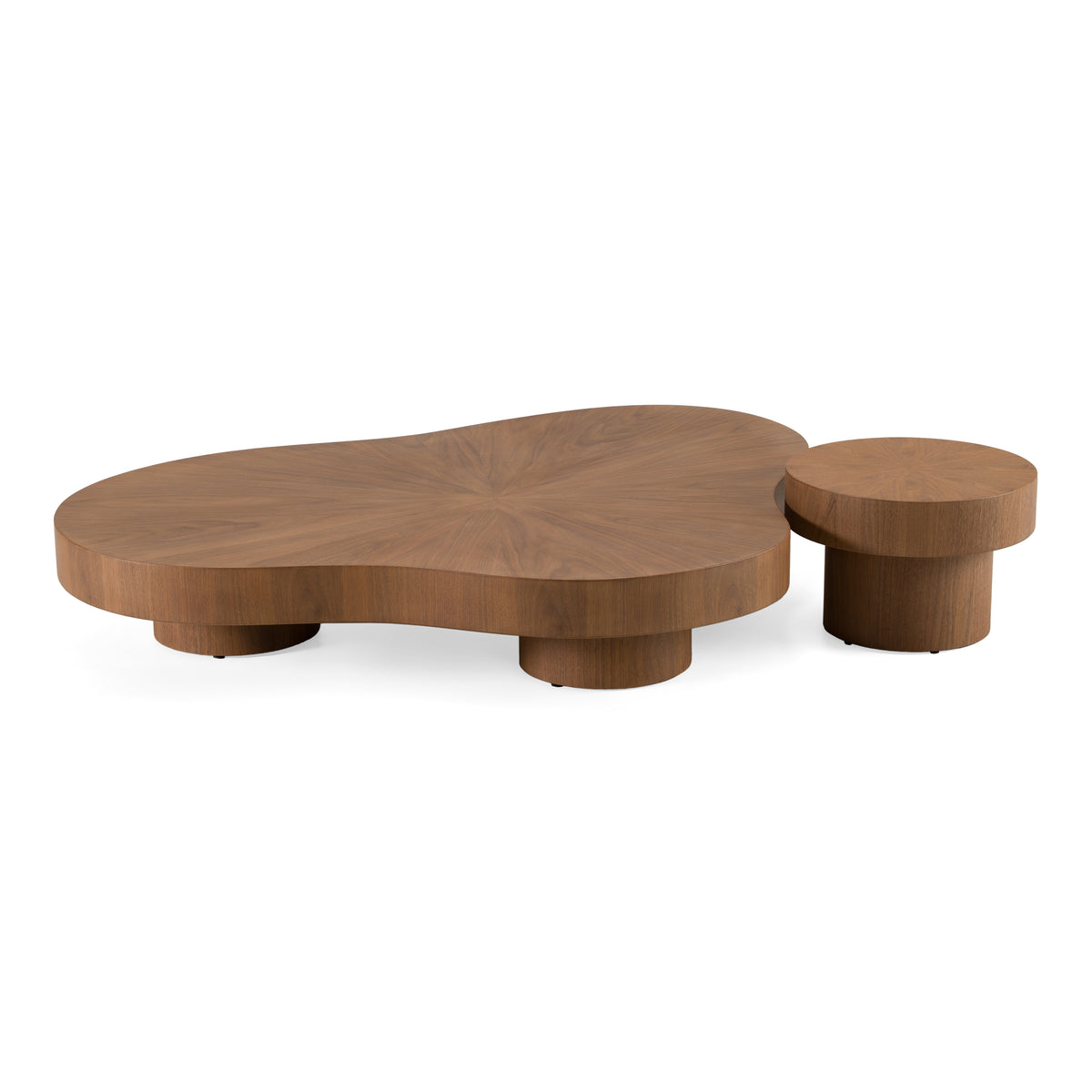 Larch - Modern Walnut Nesting Table Set - View 2