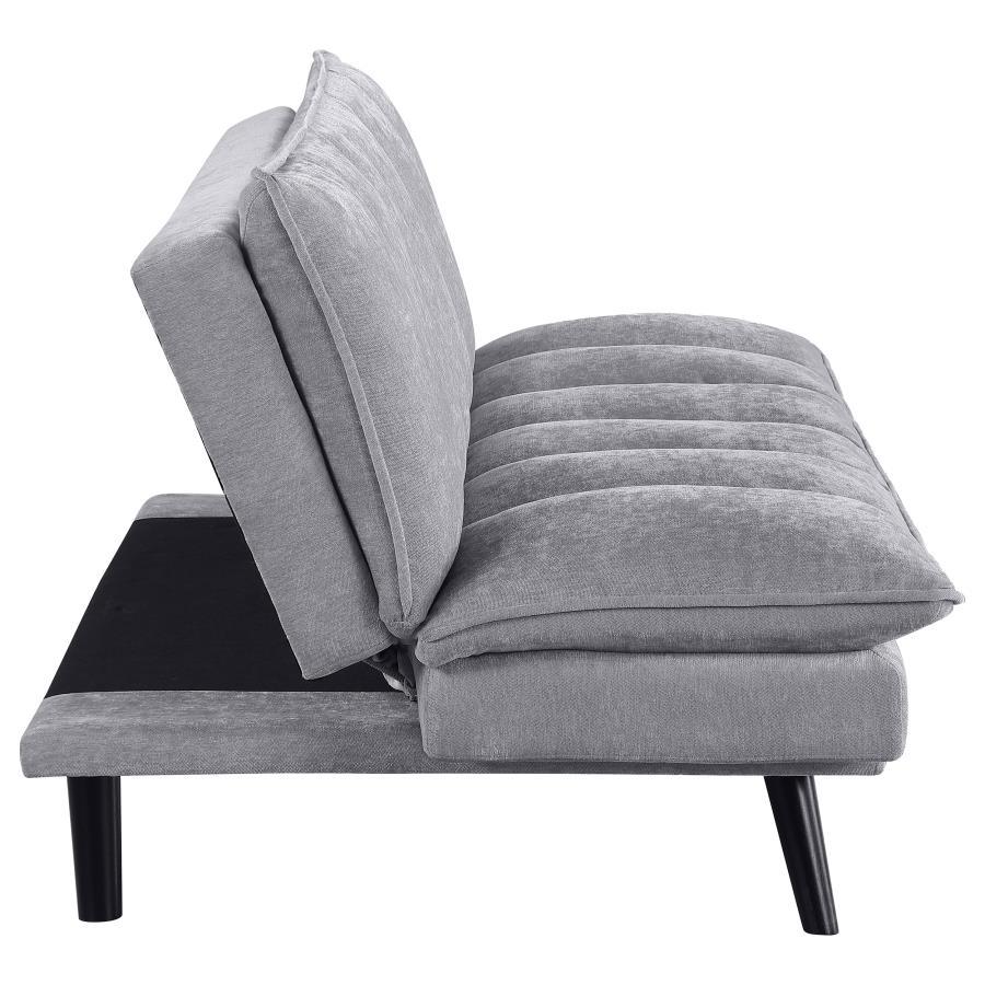 Laredo - Upholstered Tufted Convertible Sofa Bed - Gray Futon Sofa modern furniture Contempo Furniture