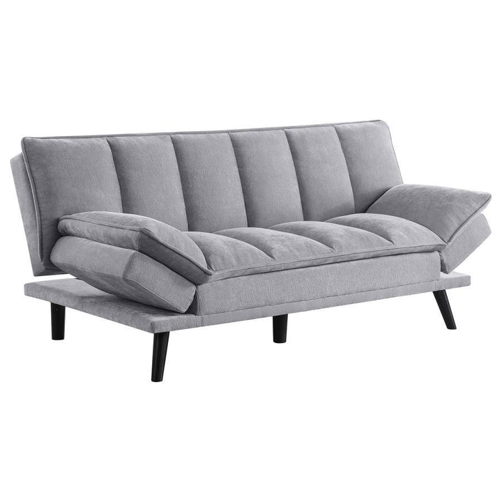Laredo - Upholstered Tufted Convertible Sofa Bed - Gray Futon Sofa modern furniture Contempo Furniture