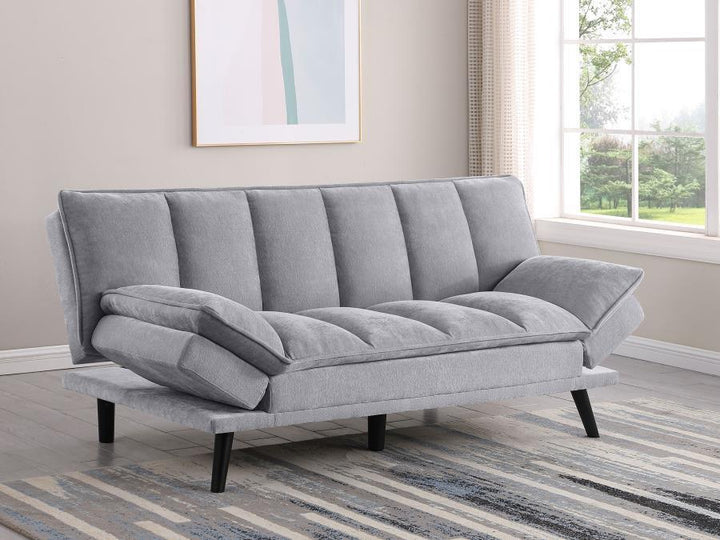 Laredo - Upholstered Tufted Convertible Sofa Bed - Gray Futon Sofa modern furniture Contempo Furniture
