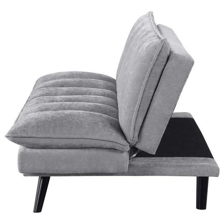 Laredo - Upholstered Tufted Convertible Sofa Bed - Gray Futon Sofa modern furniture Contempo Furniture