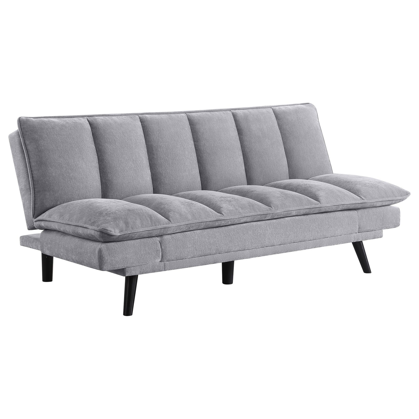 Laredo - Upholstered Tufted Convertible Sofa Bed - Gray Futon Sofa modern furniture Contempo Furniture