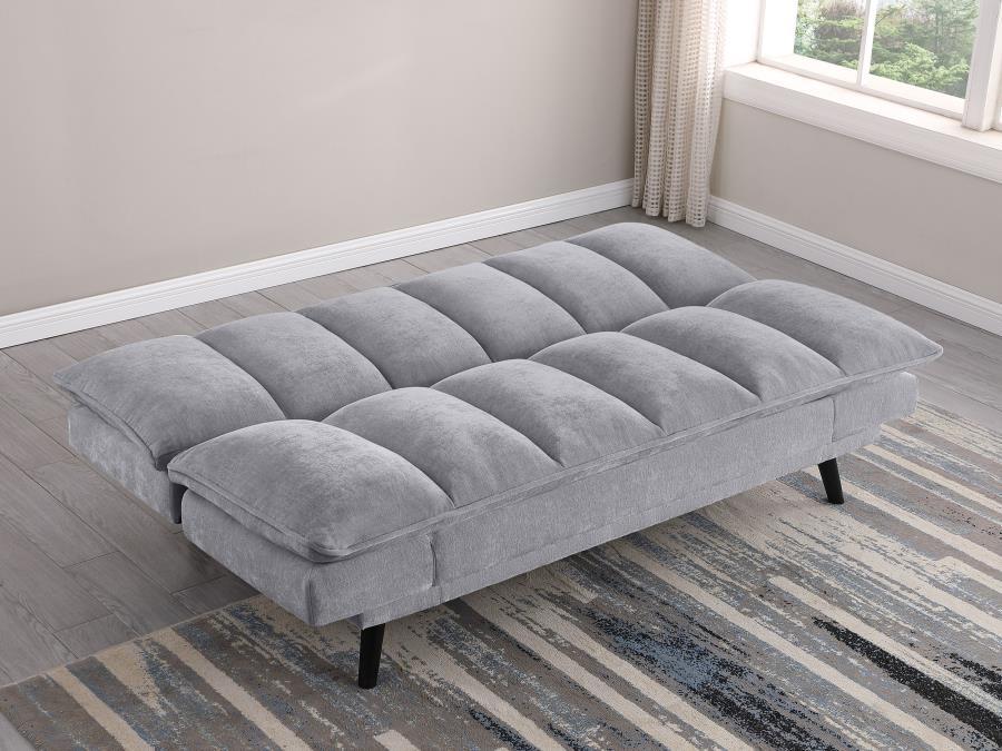 Laredo - Upholstered Tufted Convertible Sofa Bed - Gray Futon Sofa modern furniture Contempo Furniture