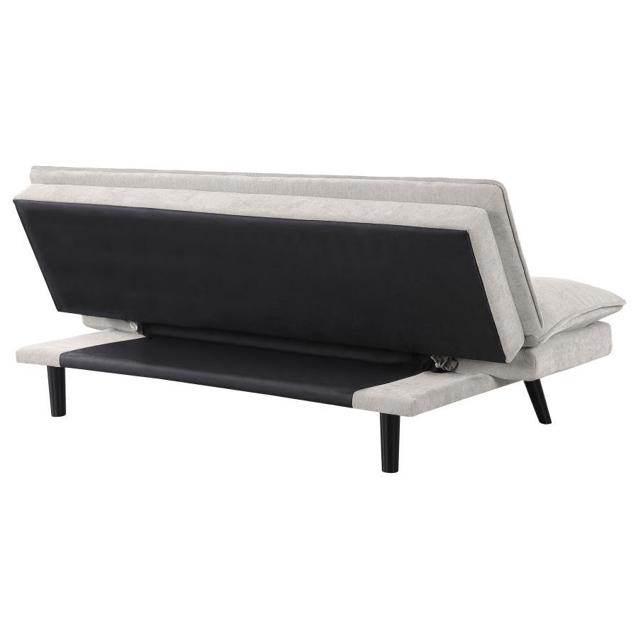 Laredo - Upholstered Tufted Convertible Sofa Bed - Light Gray Futon Sofa modern furniture Contempo Furniture