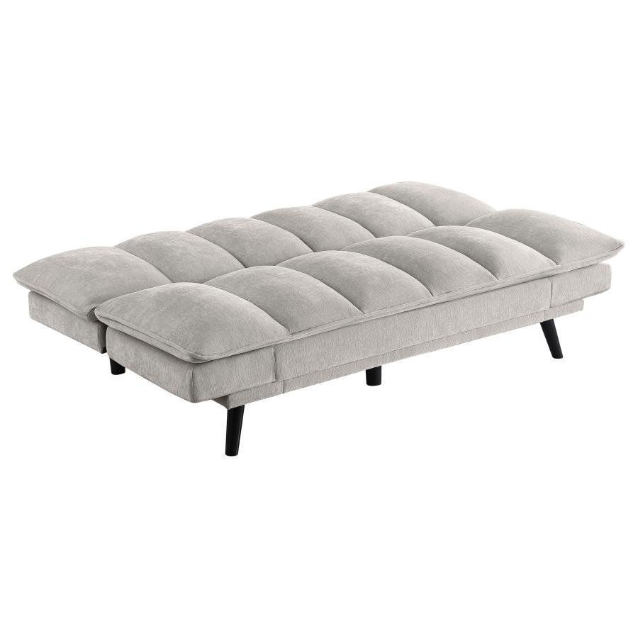 Laredo - Upholstered Tufted Convertible Sofa Bed - Light Gray Futon Sofa modern furniture Contempo Furniture
