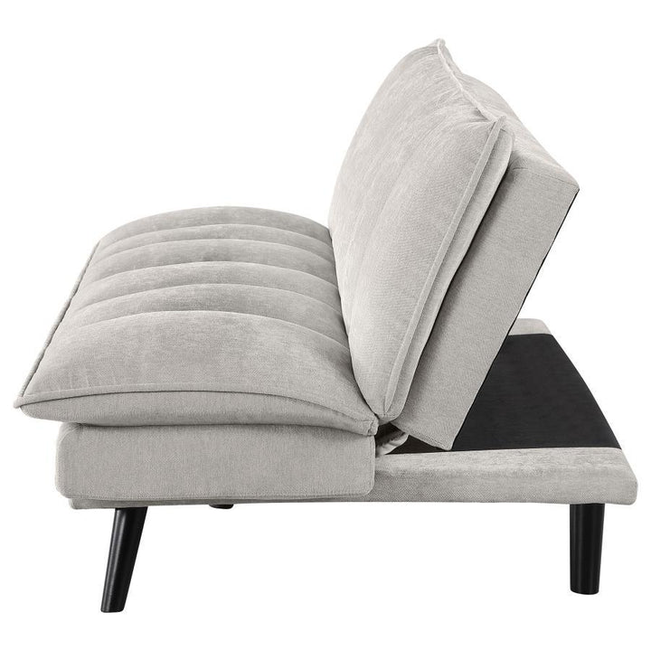 Laredo - Upholstered Tufted Convertible Sofa Bed - Light Gray Futon Sofa modern furniture Contempo Furniture