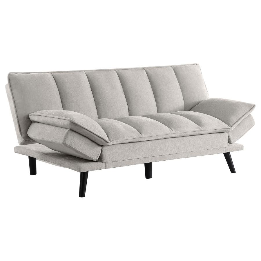 Laredo - Upholstered Tufted Convertible Sofa Bed - Light Gray Futon Sofa modern furniture Contempo Furniture