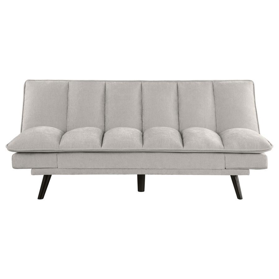 Laredo - Upholstered Tufted Convertible Sofa Bed - Light Gray Futon Sofa modern furniture Contempo Furniture