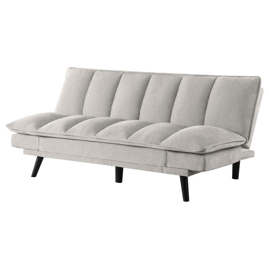 Laredo - Upholstered Tufted Convertible Sofa Bed - Light Gray Futon Sofa modern furniture Contempo Furniture