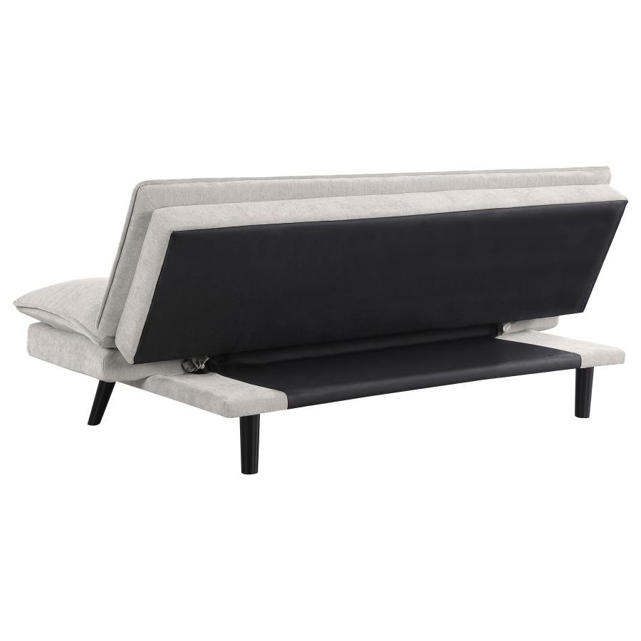 Laredo - Upholstered Tufted Convertible Sofa Bed - Light Gray Futon Sofa modern furniture Contempo Furniture