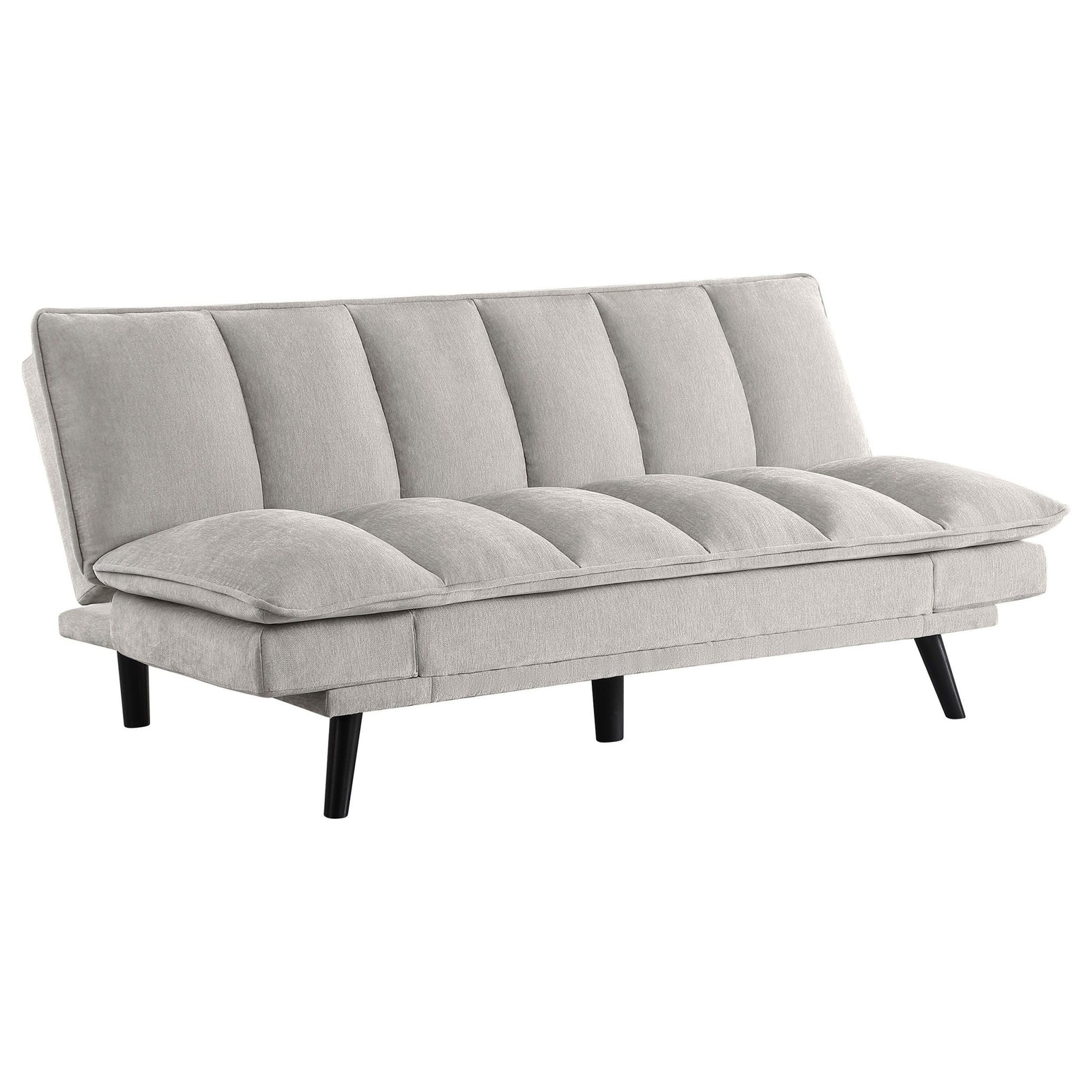 Laredo - Upholstered Tufted Convertible Sofa Bed - Light Gray Futon Sofa modern furniture Contempo Furniture