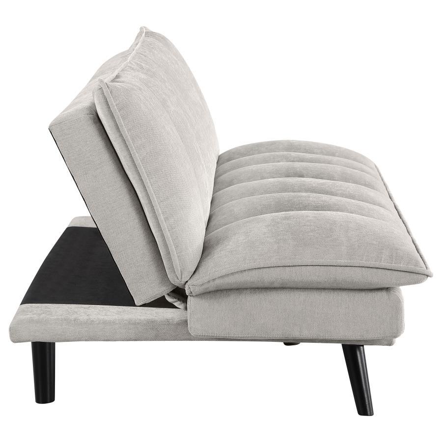 Laredo - Upholstered Tufted Convertible Sofa Bed - Light Gray Futon Sofa modern furniture Contempo Furniture