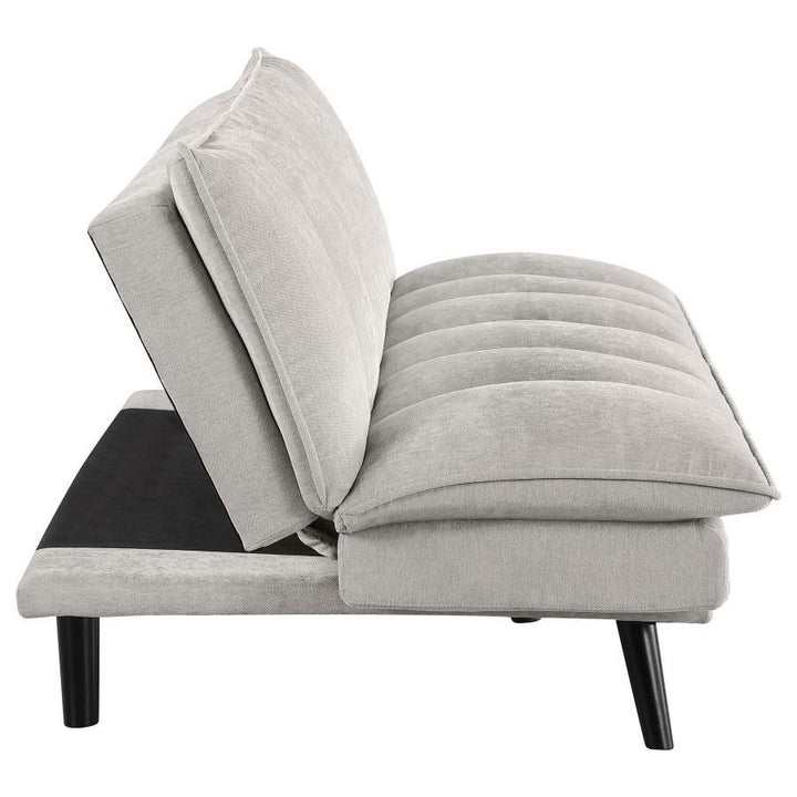 Laredo - Upholstered Tufted Convertible Sofa Bed - Light Gray Futon Sofa modern furniture Contempo Furniture