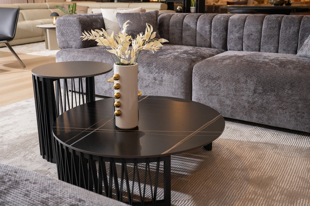 Larimer - Modern Round Coffee Table Set - View 3