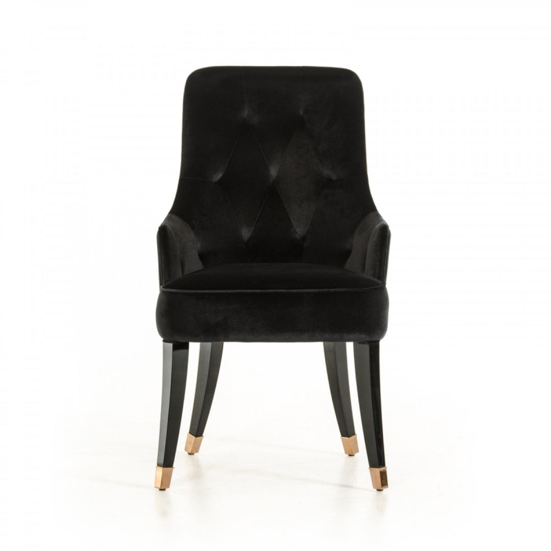 Larissa Modern Black Fabric Dining Chair