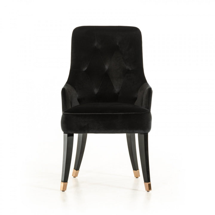 Larissa Modern Black Fabric Dining Chair