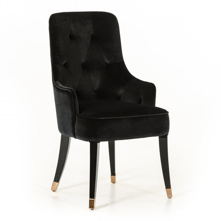 Larissa Modern Black Fabric Dining Chair