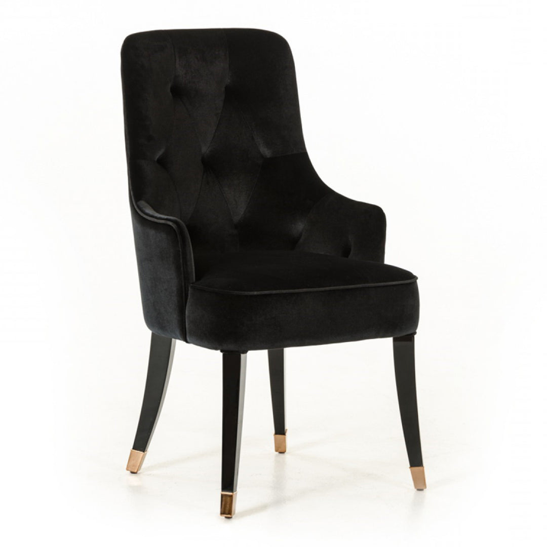 Larissa Modern Black Fabric Dining Chair