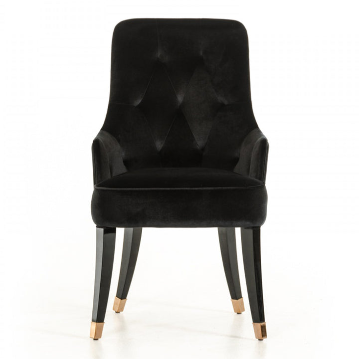 Larissa Modern Black Fabric Dining Chair