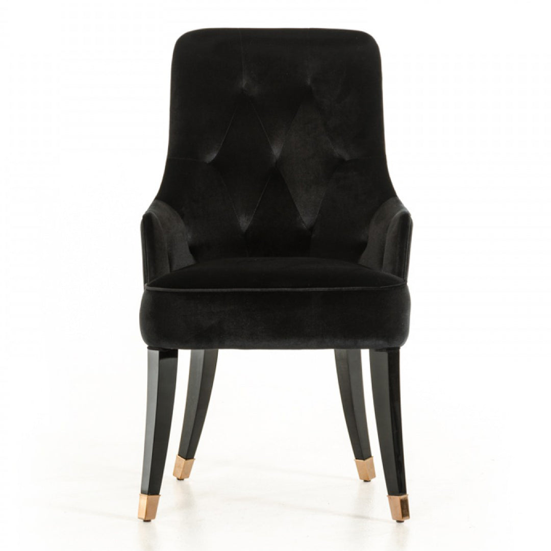Larissa Modern Black Fabric Dining Chair