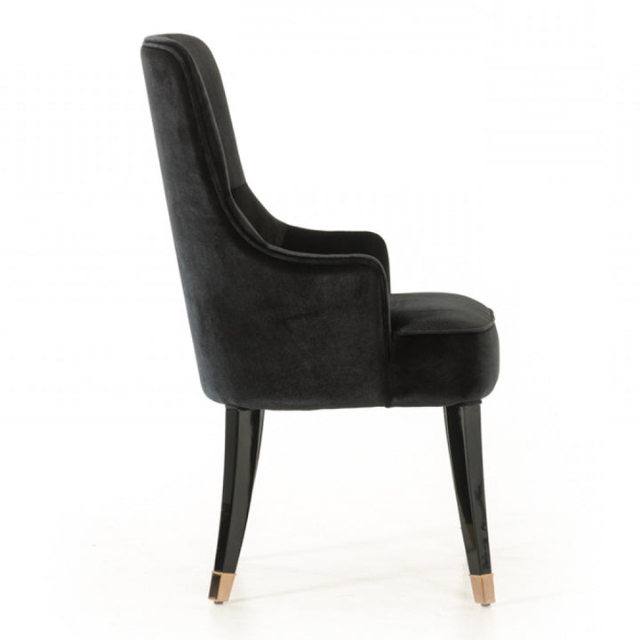 Larissa Modern Black Fabric Dining Chair