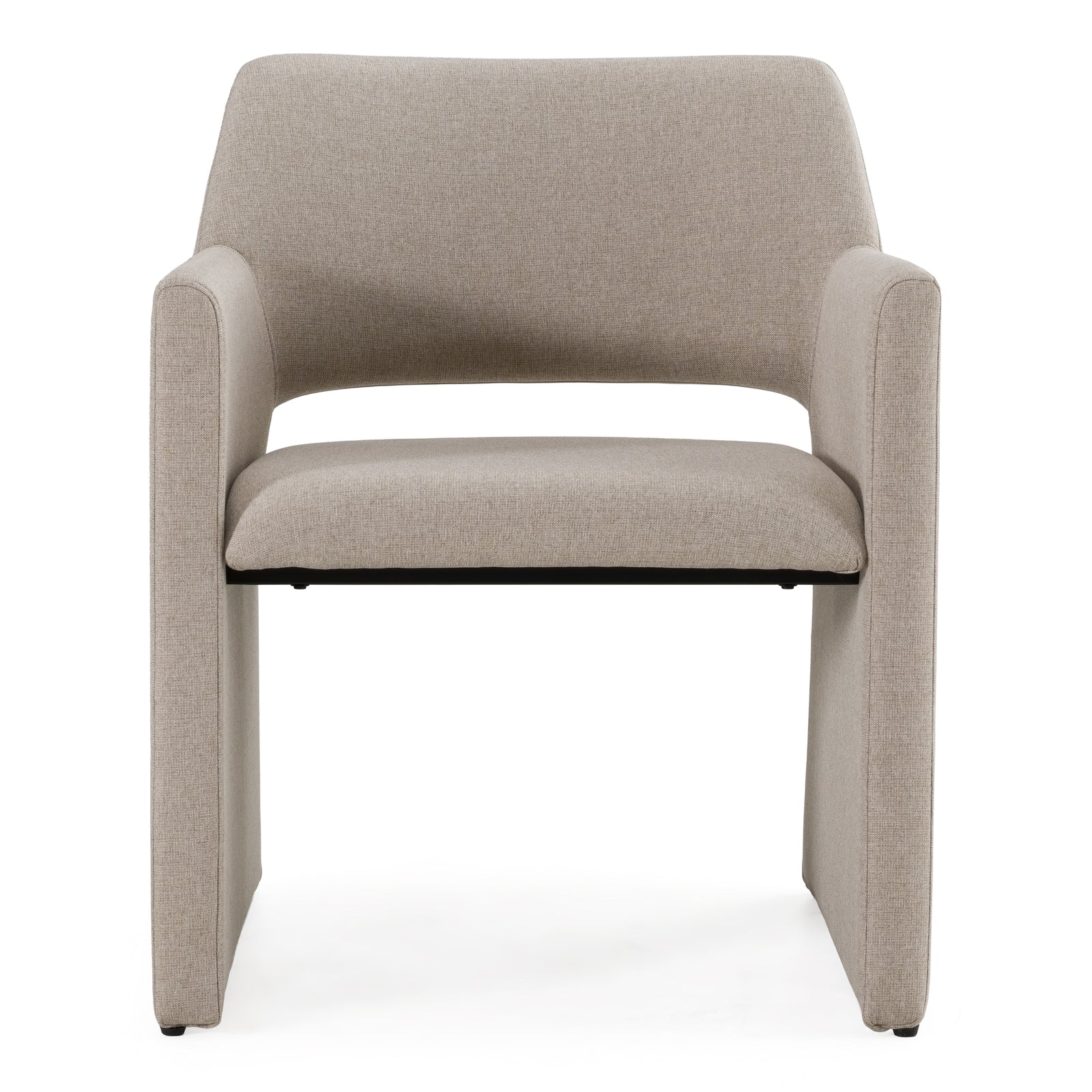 Lasara - Modern Beige Fabric Dining Chair