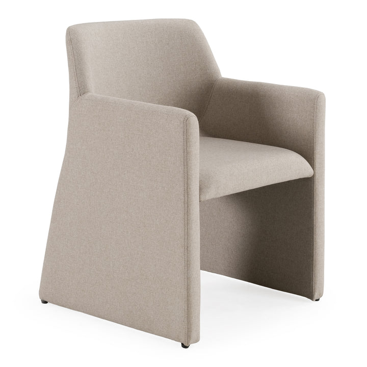 Lasara  Modern Beige Fabric Dining Chair