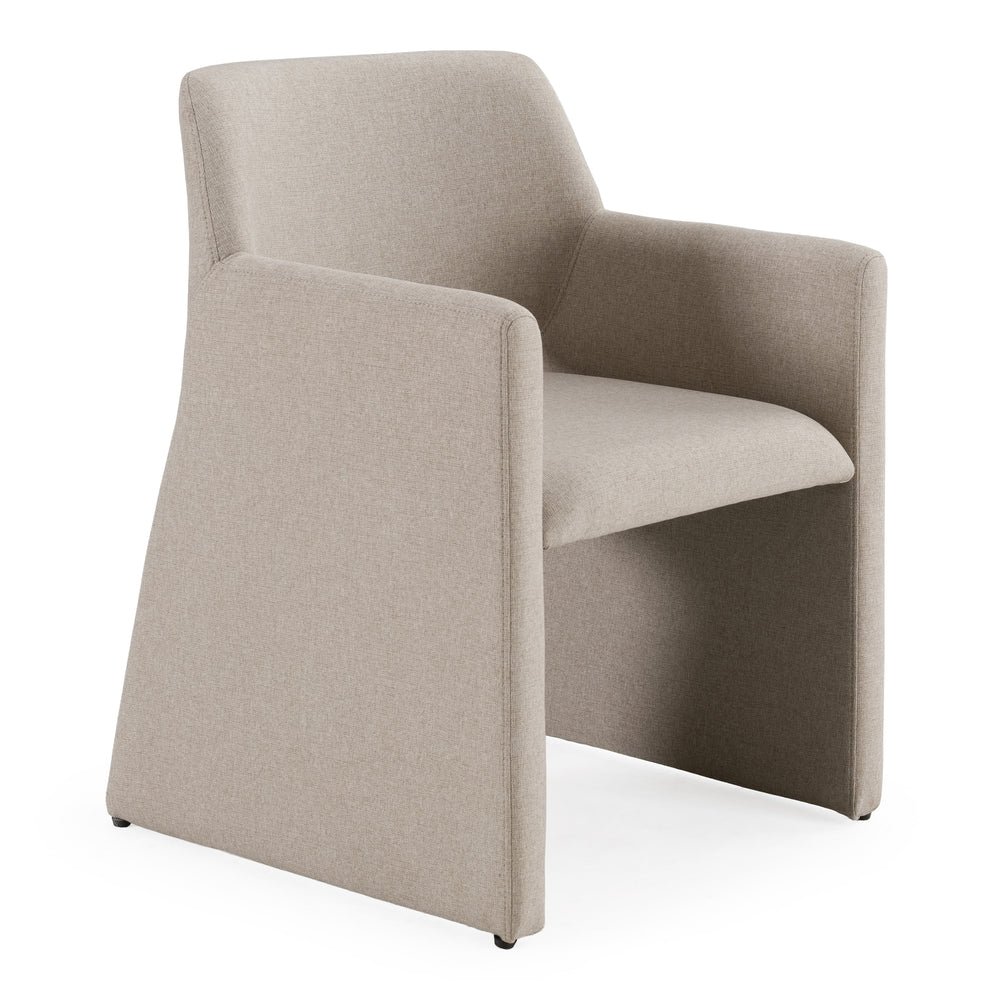 Lasara - Modern Beige Fabric Dining Chair