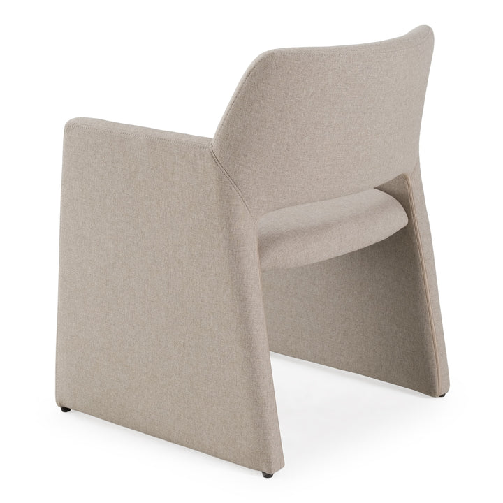 Lasara  Modern Beige Fabric Dining Chair