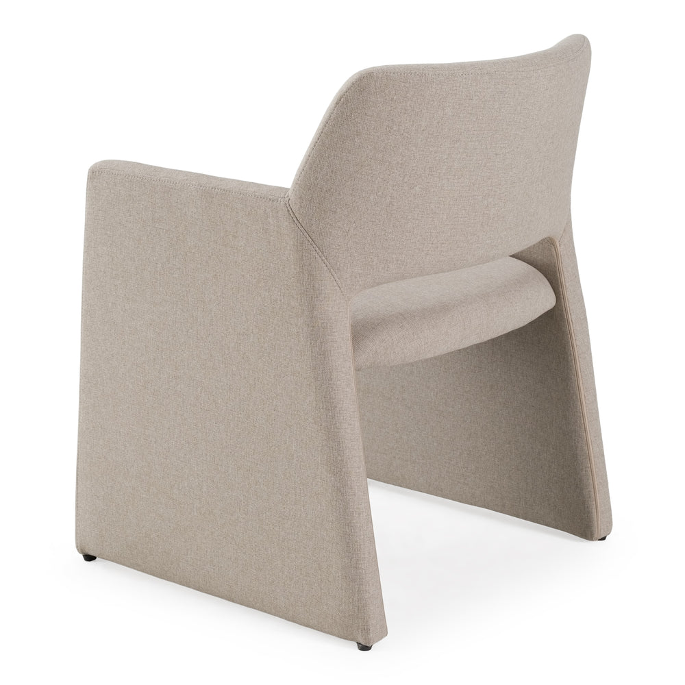 Lasara - Modern Beige Fabric Dining Chair - View 7