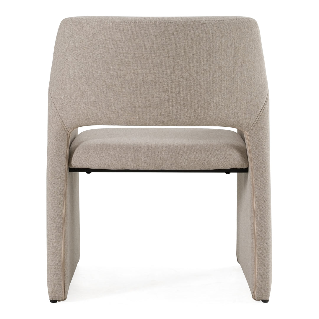 Lasara  Modern Beige Fabric Dining Chair
