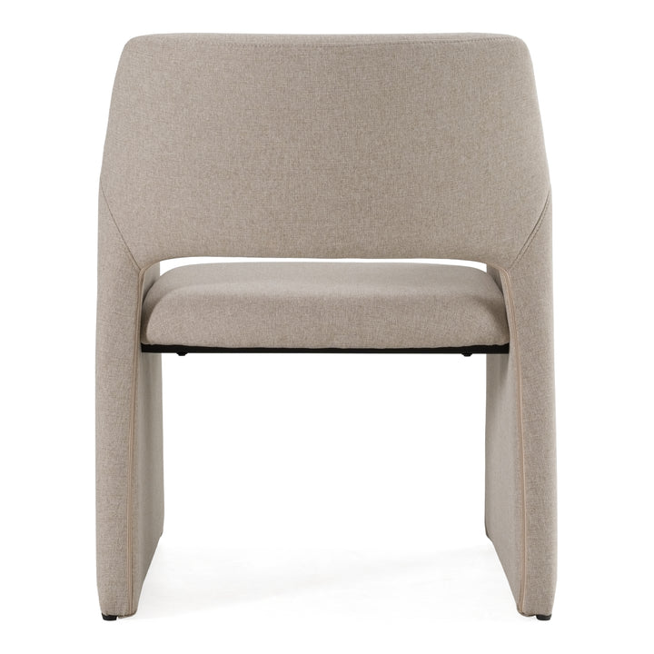 Lasara  Modern Beige Fabric Dining Chair