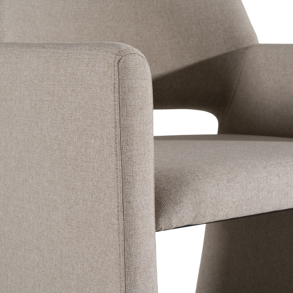 Lasara - Modern Beige Fabric Dining Chair - View 5