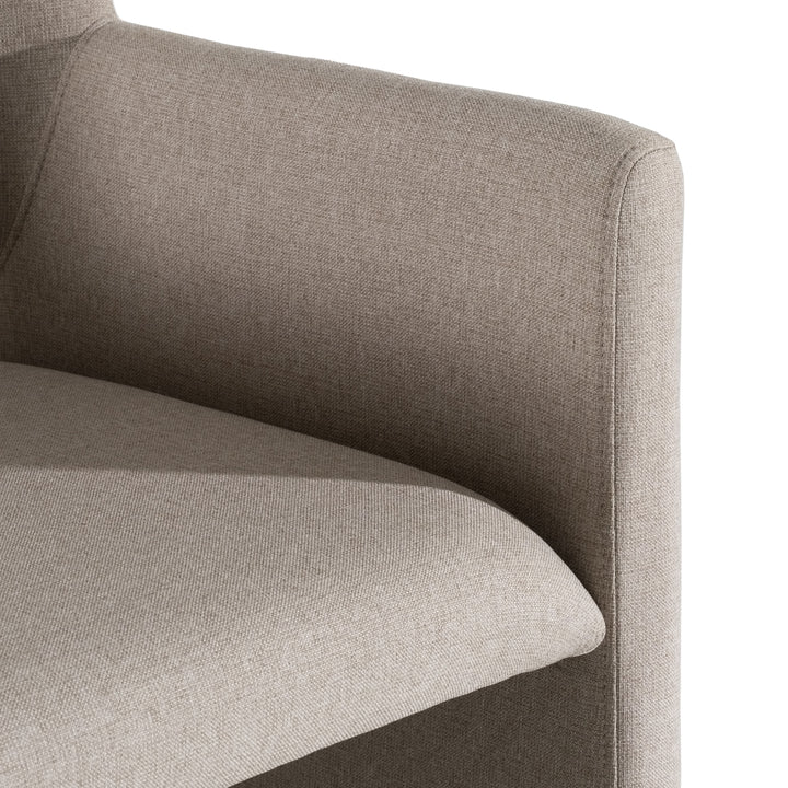 Lasara  Modern Beige Fabric Dining Chair