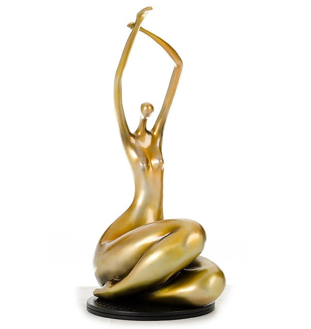 SZ0425 Modern Gold Lass Sculpture