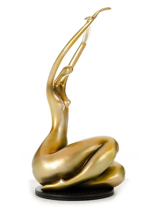 SZ0425 Modern Gold Lass Sculpture