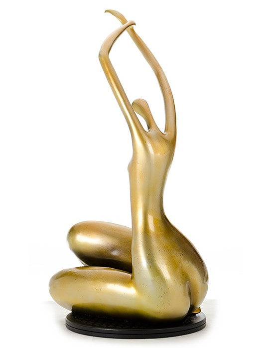 SZ0425 Modern Gold Lass Sculpture - View 6