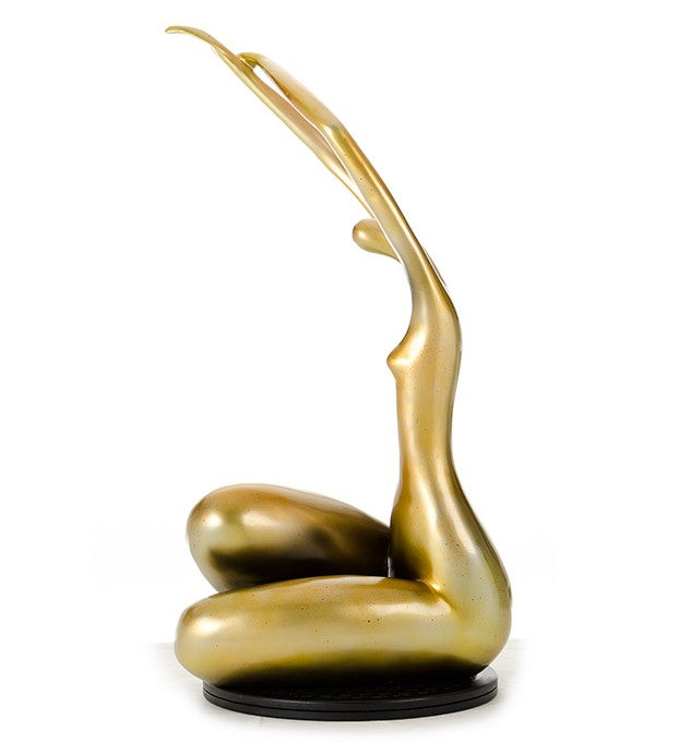 SZ0425 Modern Gold Lass Sculpture