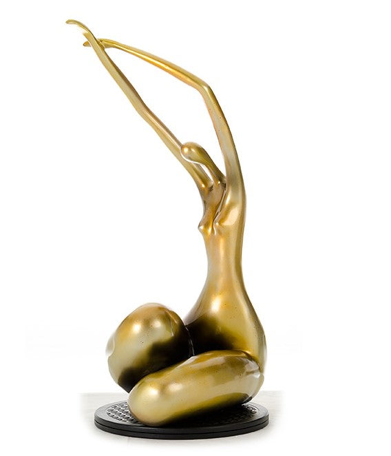 SZ0425 Modern Gold Lass Sculpture