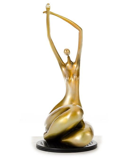 SZ0425 Modern Gold Lass Sculpture