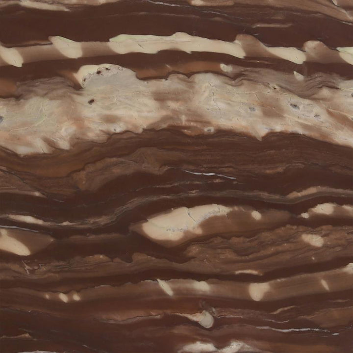 Latifa - Round Marble Top Accent Side Table - Red And Black Side Table modern furniture Contempo Furniture