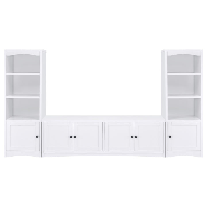 Laughlin - 3 Piece Entertainment Center TV Stand - White Entertainment Centers modern furniture Contempo Furniture