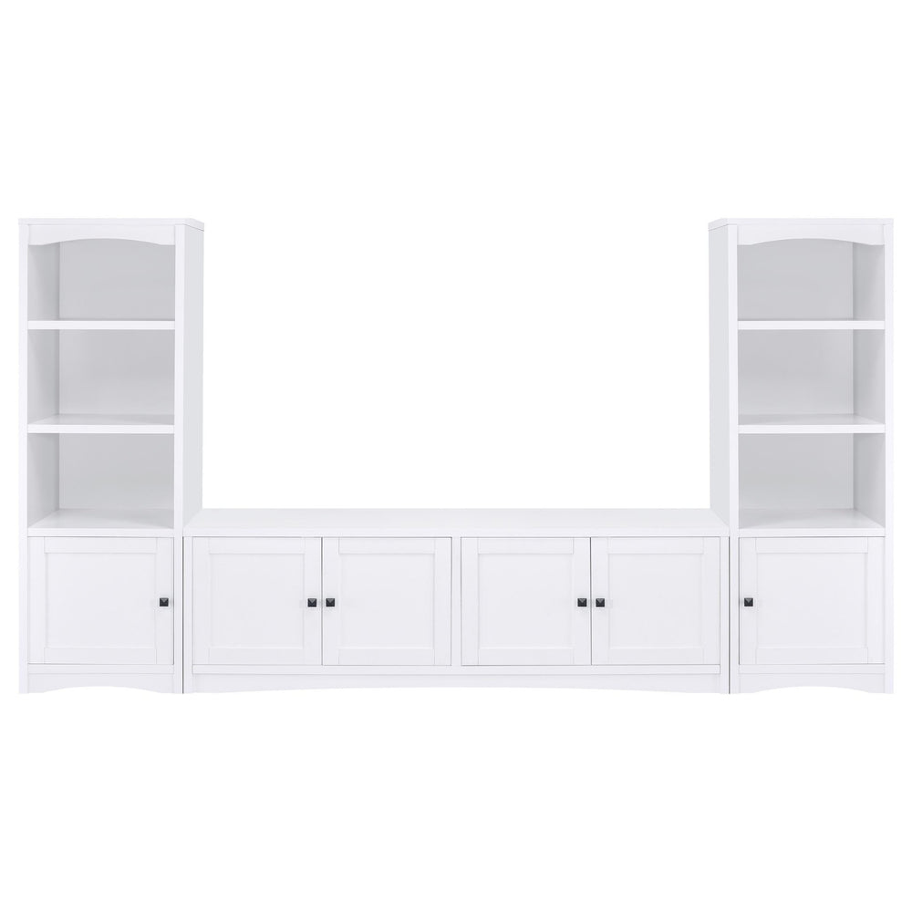 Laughlin - 3 Piece Entertainment Center TV Stand - White Entertainment Centers modern furniture Contempo Furniture