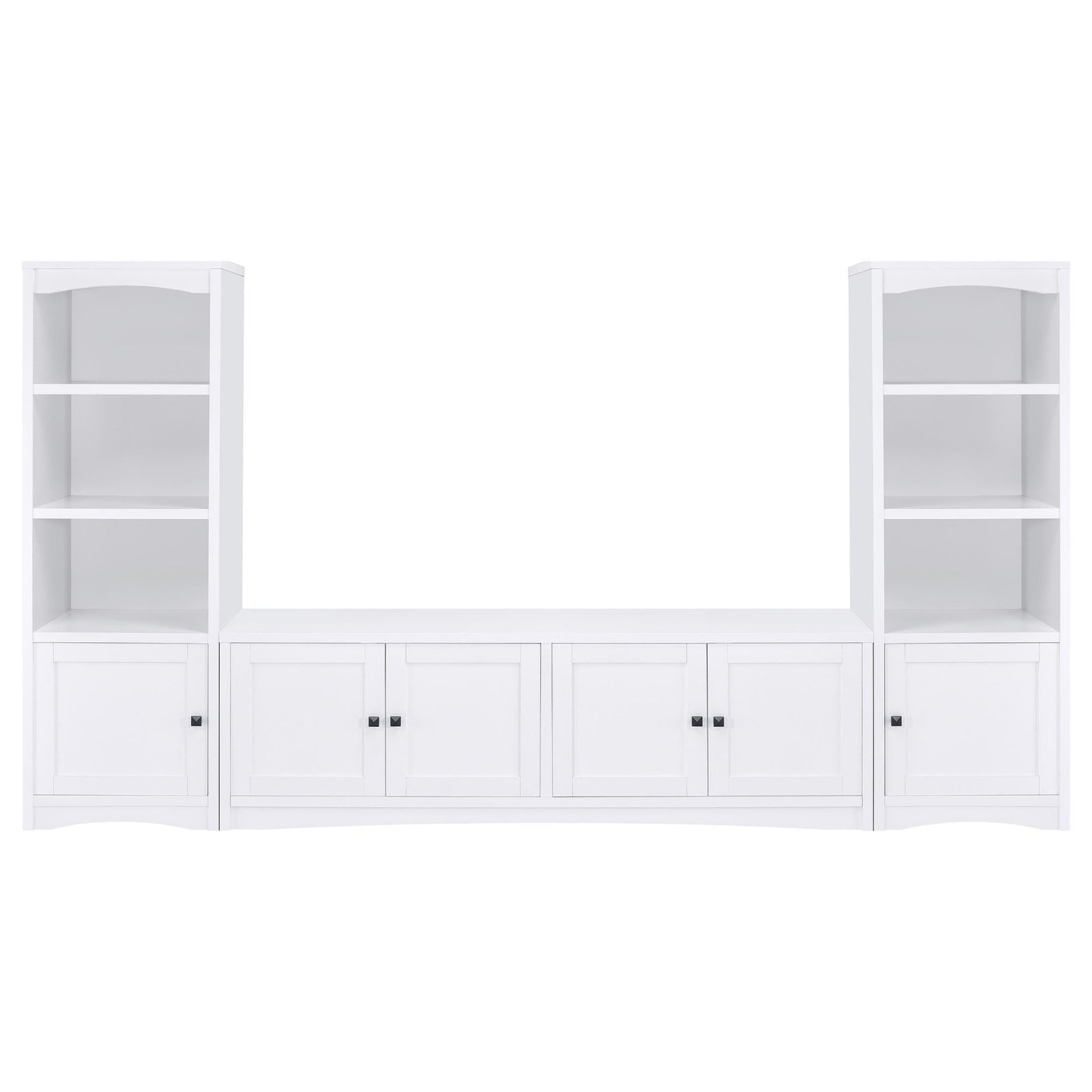 Laughlin - 3 Piece Entertainment Center TV Stand - White Entertainment Centers modern furniture Contempo Furniture