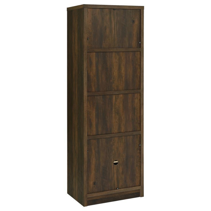 Laughlin - 3 - Shelf Engineered Wood Media Tower - Dark Pine Standard Bookcase modern furniture Contempo Furniture