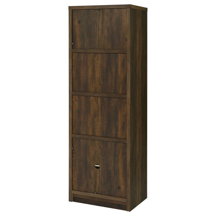Laughlin - 3 - Shelf Engineered Wood Media Tower - Dark Pine Standard Bookcase modern furniture Contempo Furniture