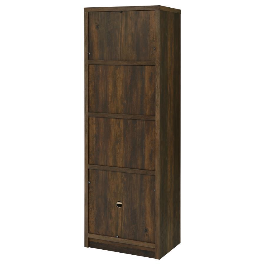 Laughlin - 3 - Shelf Engineered Wood Media Tower - Dark Pine Standard Bookcase modern furniture Contempo Furniture