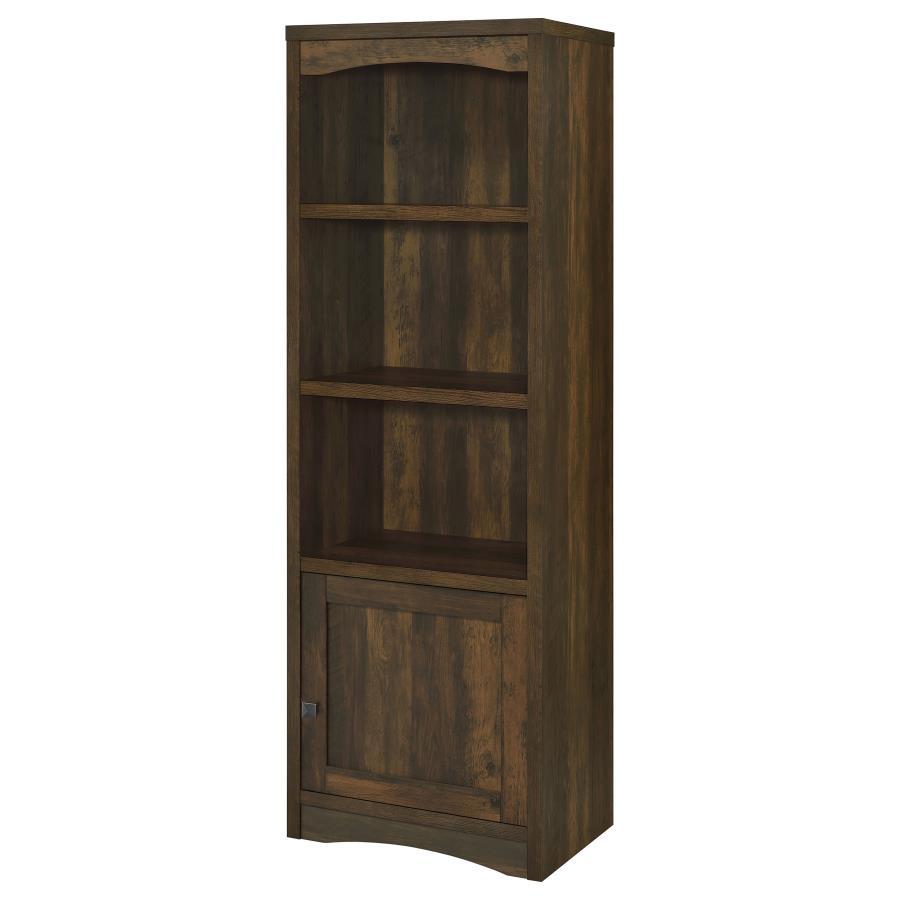 Laughlin - 3 - Shelf Engineered Wood Media Tower - Dark Pine Standard Bookcase modern furniture Contempo Furniture