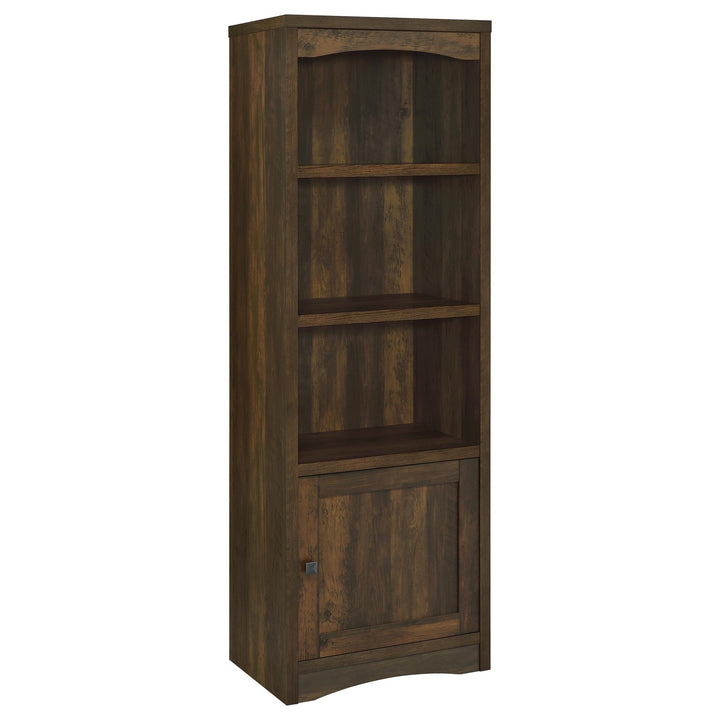Laughlin - 3 - Shelf Engineered Wood Media Tower - Dark Pine Standard Bookcase modern furniture Contempo Furniture